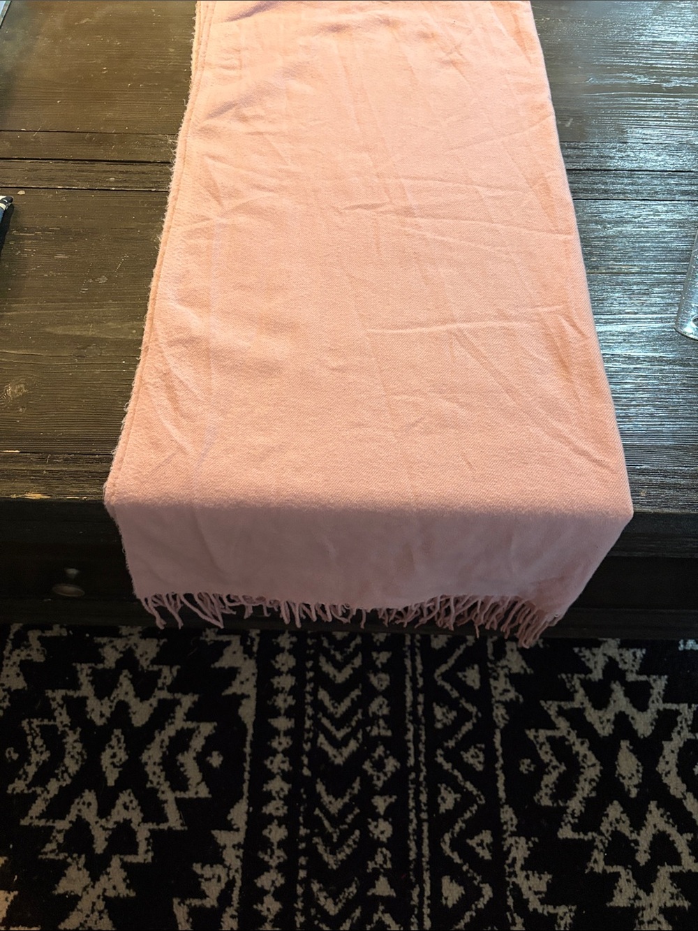 Soft Pink Women's Fringe Scarf - Lightweight Wrap